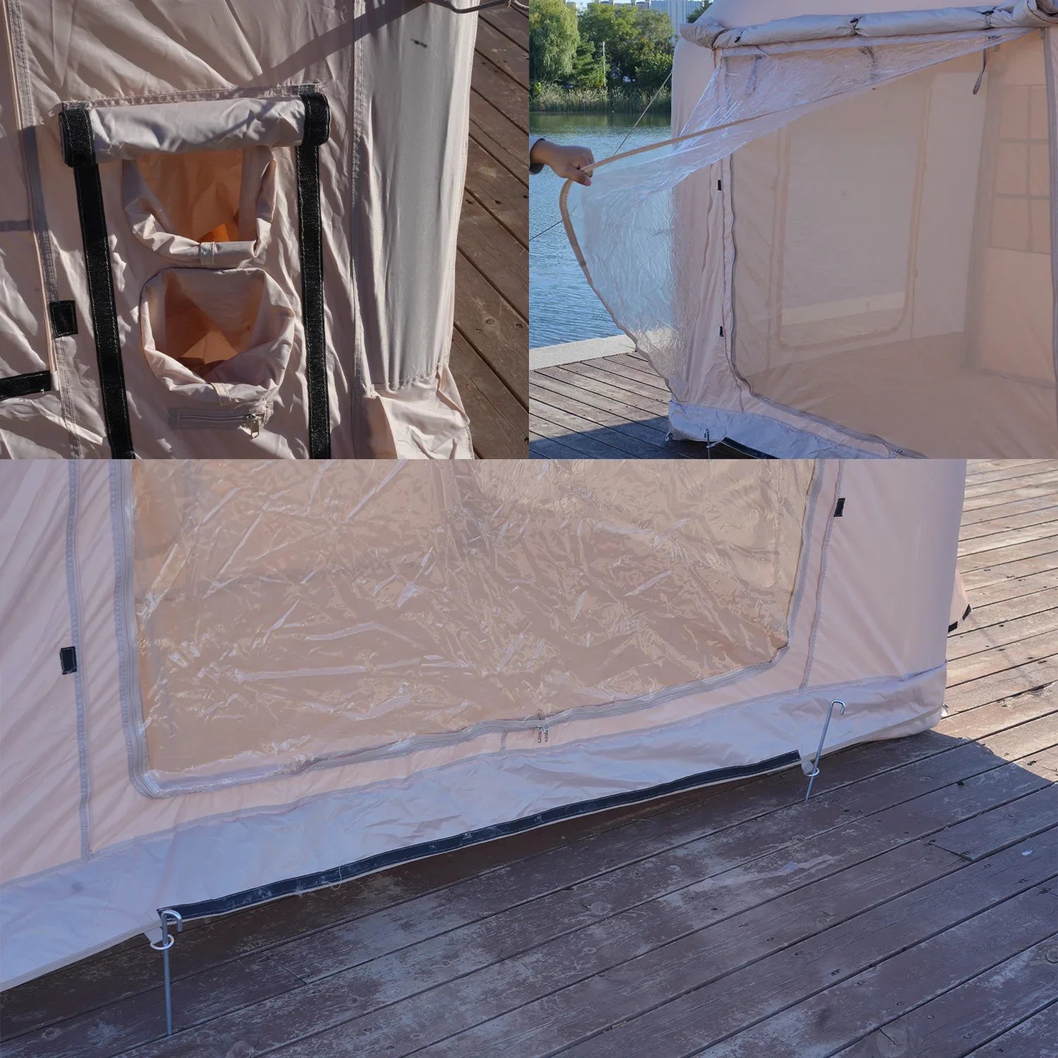 

Wholesale Triple-Layer Waterproof Door Camping Inflatable Tent For Outdoor Glamping Picnic Hiking Adventure