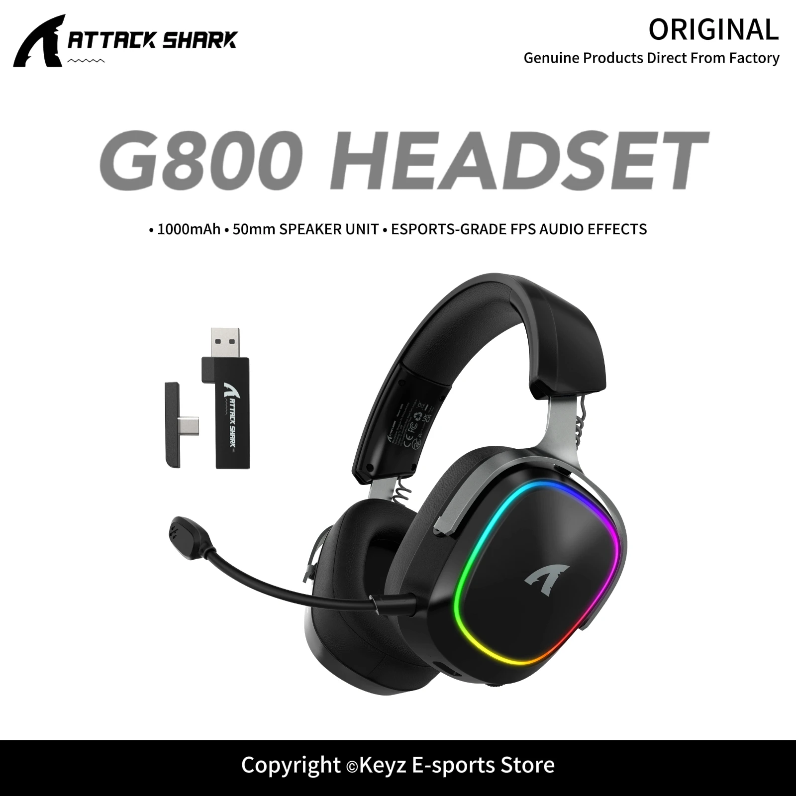 ATTACK SHARK G800 4-IN-1 Wirel - Gaming Headset Rgb review and price
