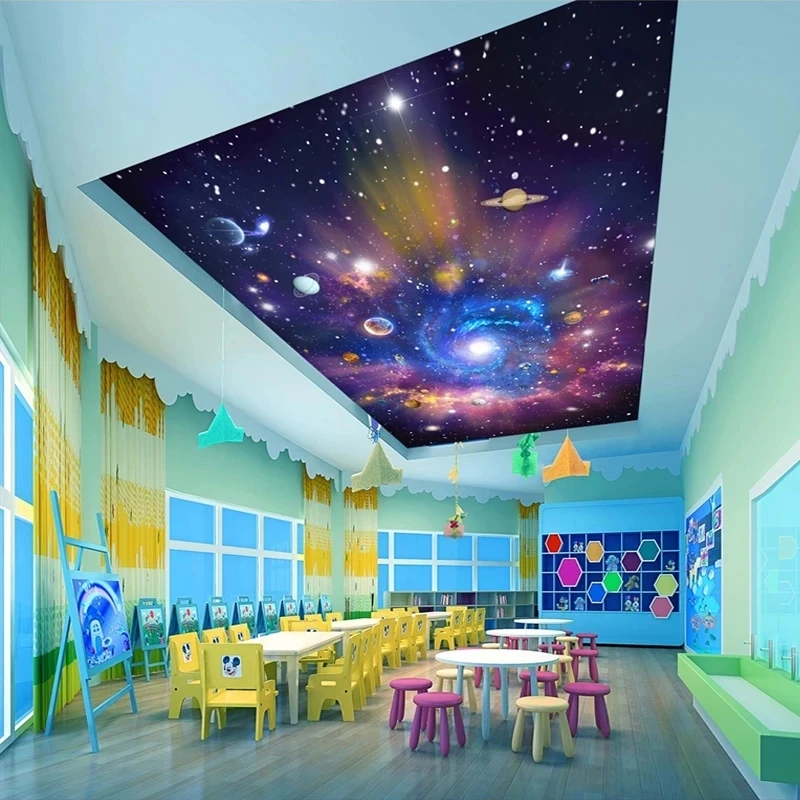 Custom 3D Photo Wallpaper Star Universe Galaxy Room Suspended Ceiling Bedroom Living room sofa TV background wall restaurant 8d