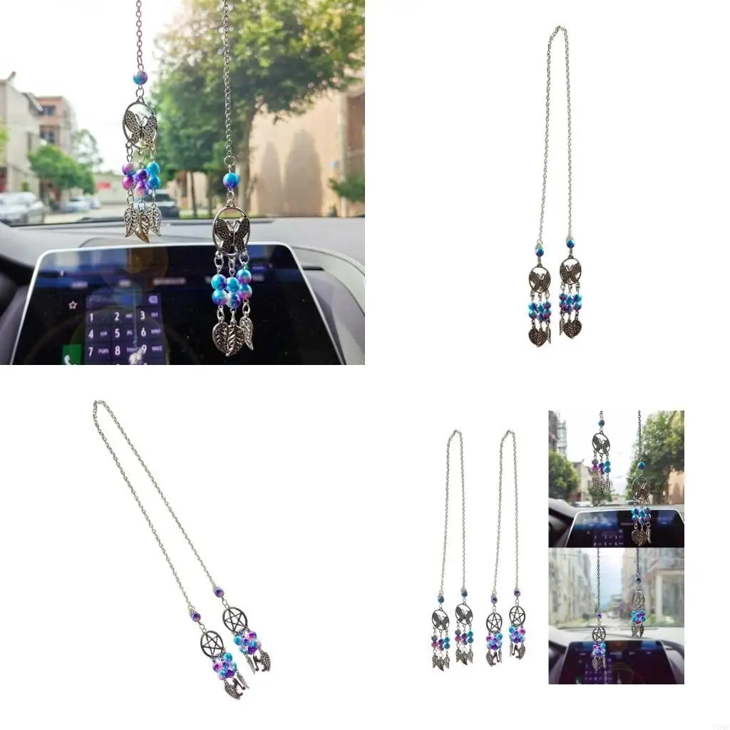 Car Rear View Mirror Beaded Wind Chimes Hanging Ornament for Women Girl Fashion Decoration Pendant Interior Accessories New