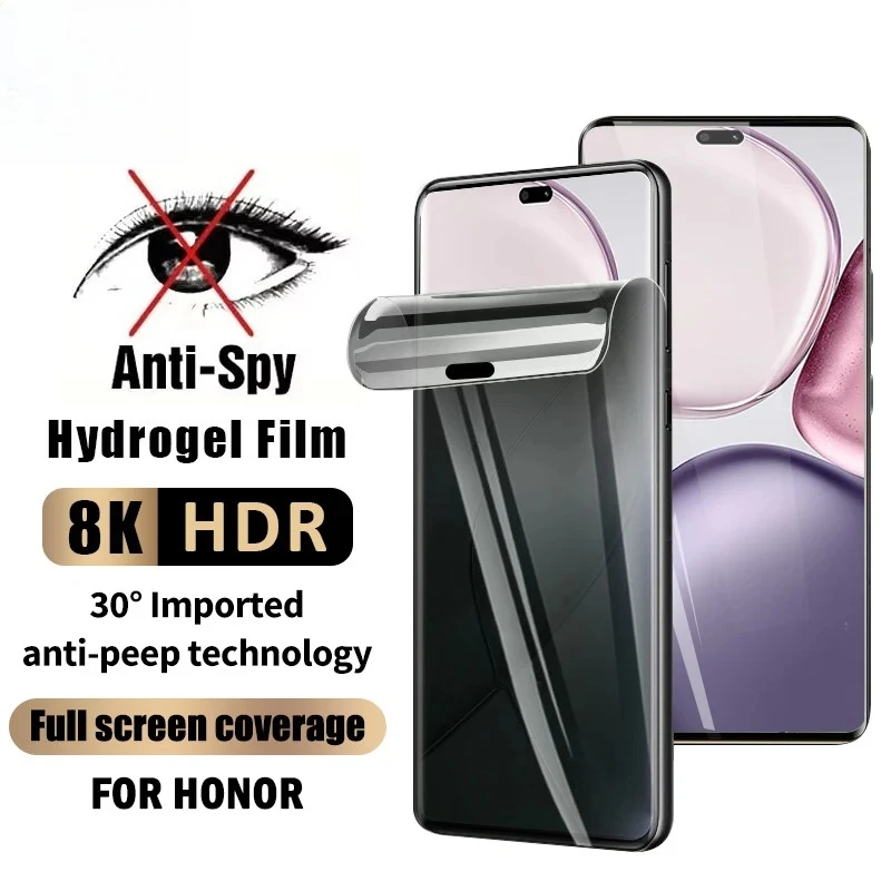 

1-2Piece Full Curved Anti-Spy Hydrogel Film For Honor Magic 7 6 5 4 3 Lite X9c X9b X9a x8a Privacy Screen Protector for X8b x8c
