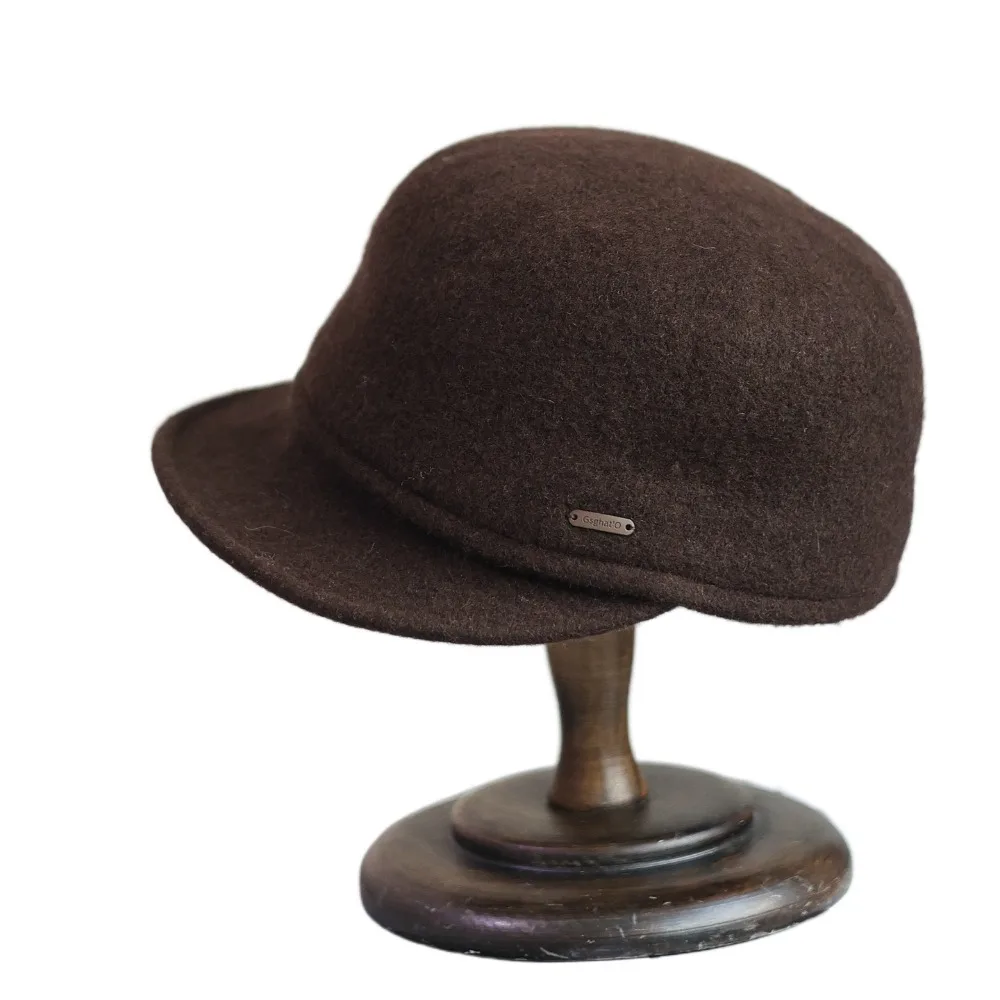 

Модный шерстяной цилиндр для женщин, элегантная шерстяная шляпа в стиле ретро, очаровательные теплые шляпы-федоры, осень-зима