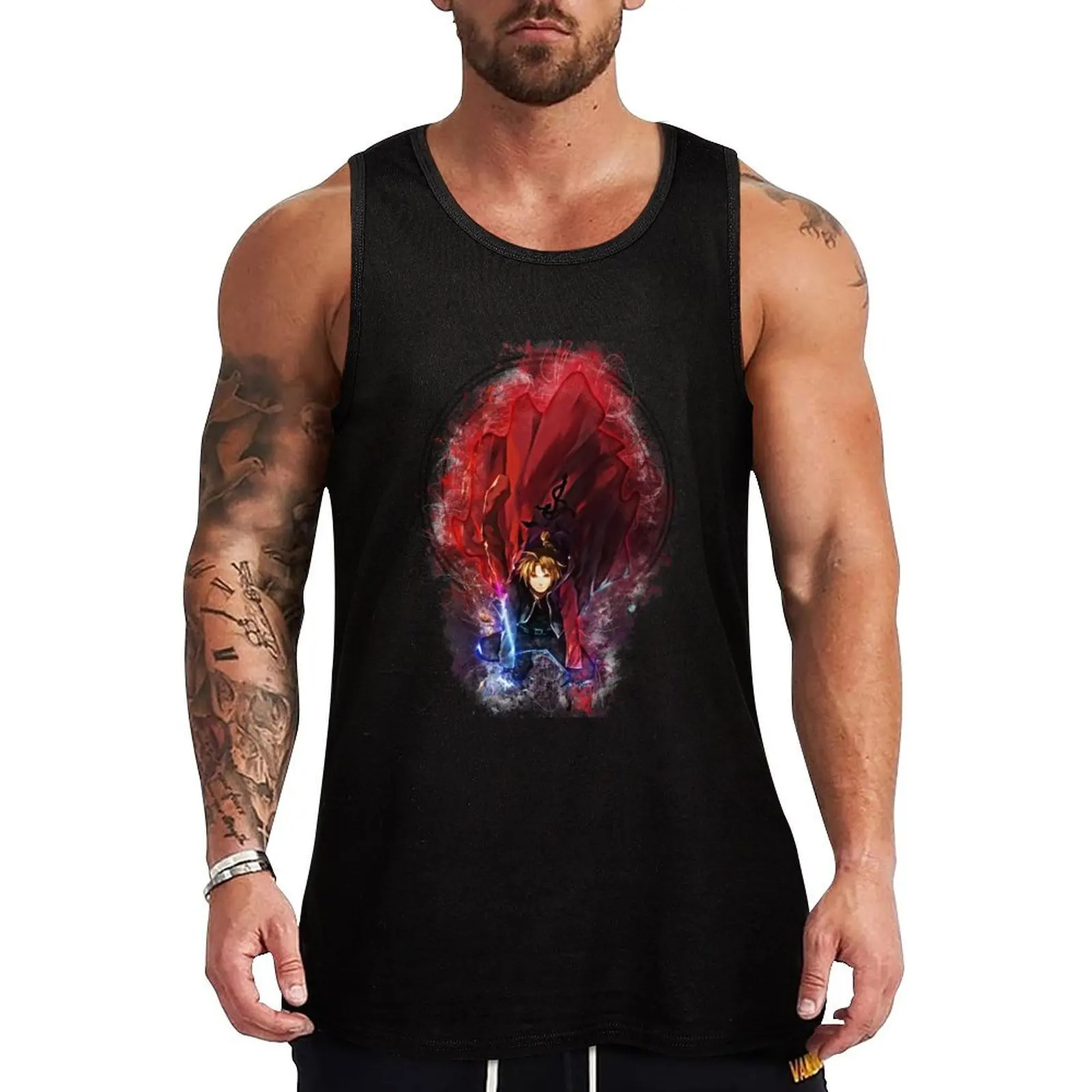

Full Metal Alchemist Tank Top singlet for men Men's clothes Short sleeve
