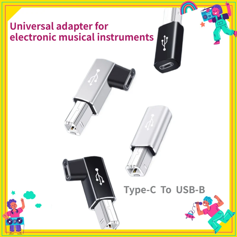 1PCS  Musical Instrument Adapter Type-C Female Adapter USB-B Piano Electronic Drum Printer USB Interface Adapter MIDI