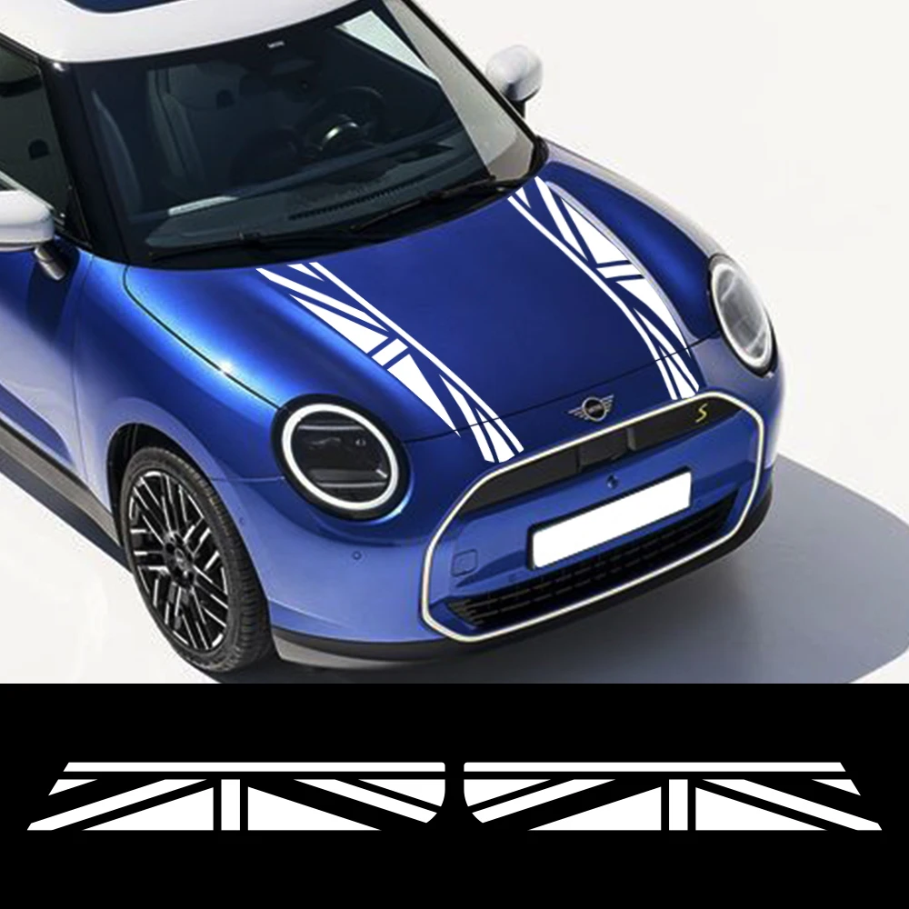 Car Bonnet Stripes Sticker Racing Vinyl Film For MINI Cooper S R55 R56 F56 F55 F57 F60 R60 Countryman JCW Auto Accessories