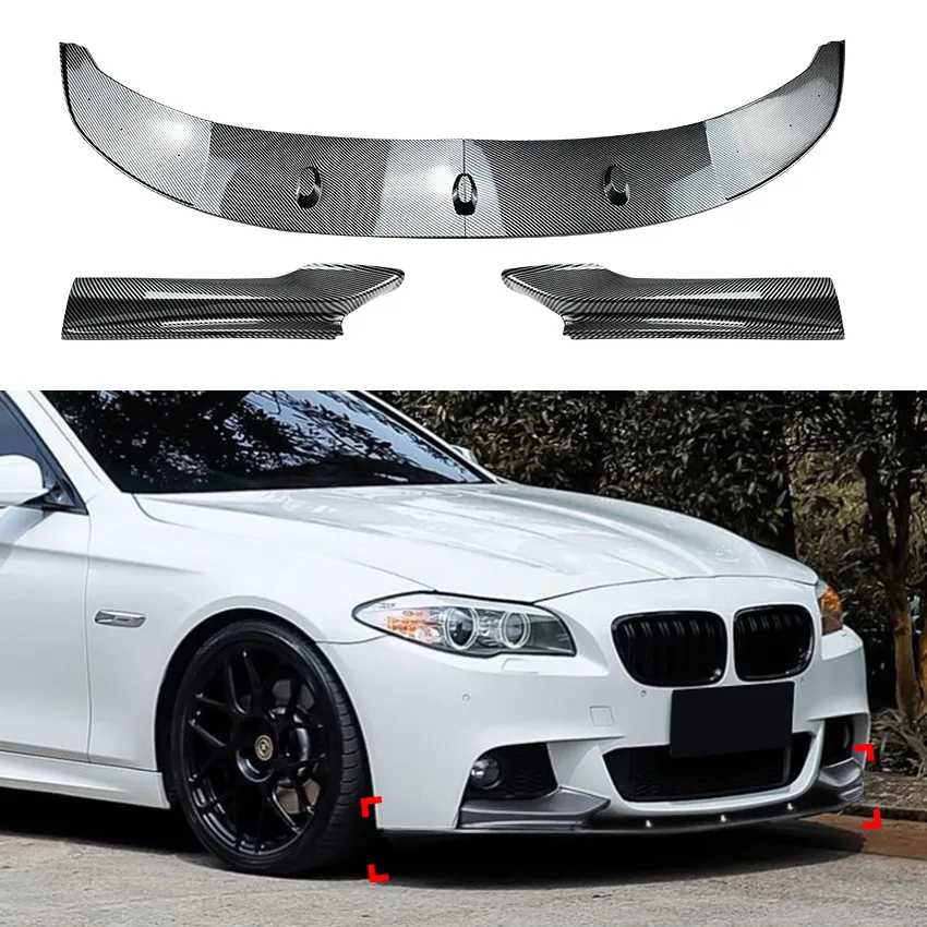 

For BMW 5 Series F10 F11 M Sport 2011-2017 Car Front Bumper Splitter Lip Spoiler Diffuser Guard Body Kit Exterior Accessories