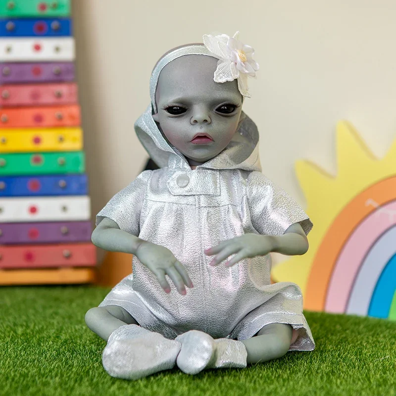 14inch Cotton Body Imani Alien Reborn Dolls Rea Picture Detailed Handmade Painted Doll Bebe Reborn Finished Collectible Doll