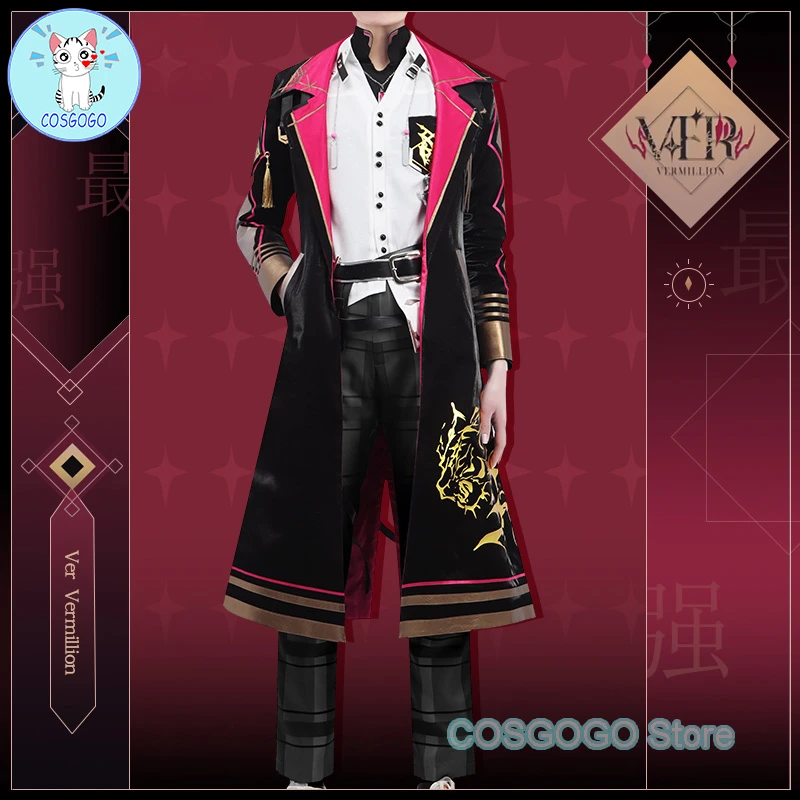 [Customized] Vtuber EN Seventh XSOLEIL Ver Vermillion Cosplay Costume Halloween Game Suit Women Men Outfits