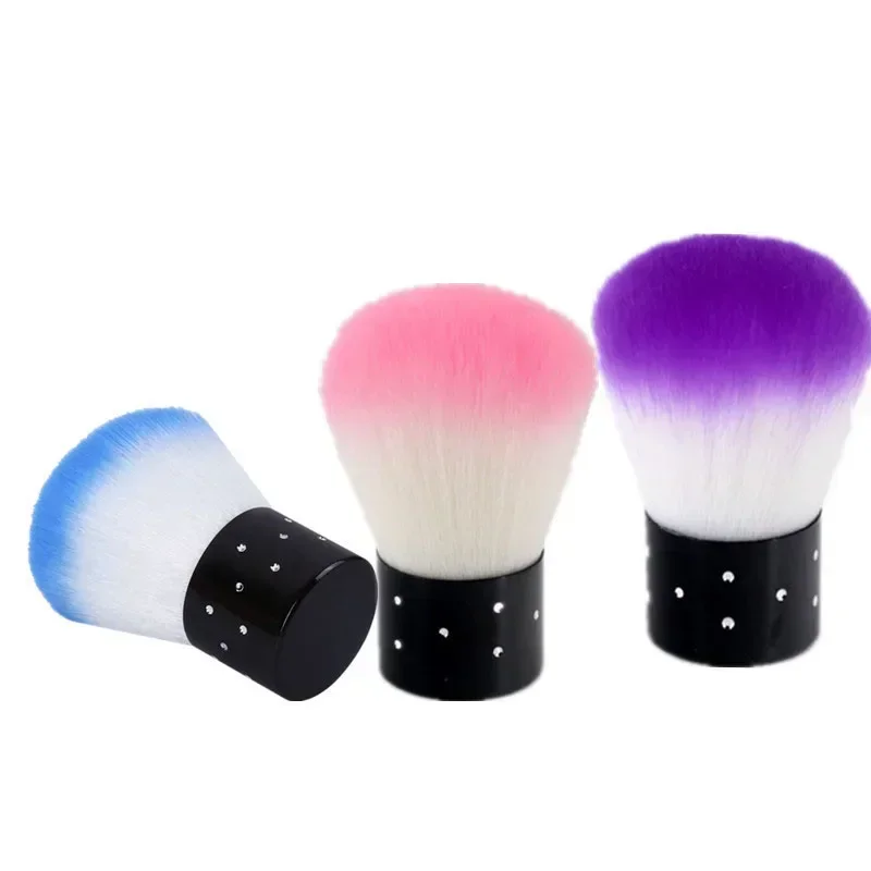 Cepillo de limpieza de polvo de uñas de plástico, limpiador de polvo para uñas de Gel UV acrílico, accesorio para el cuidado de manicura, 1 ud.