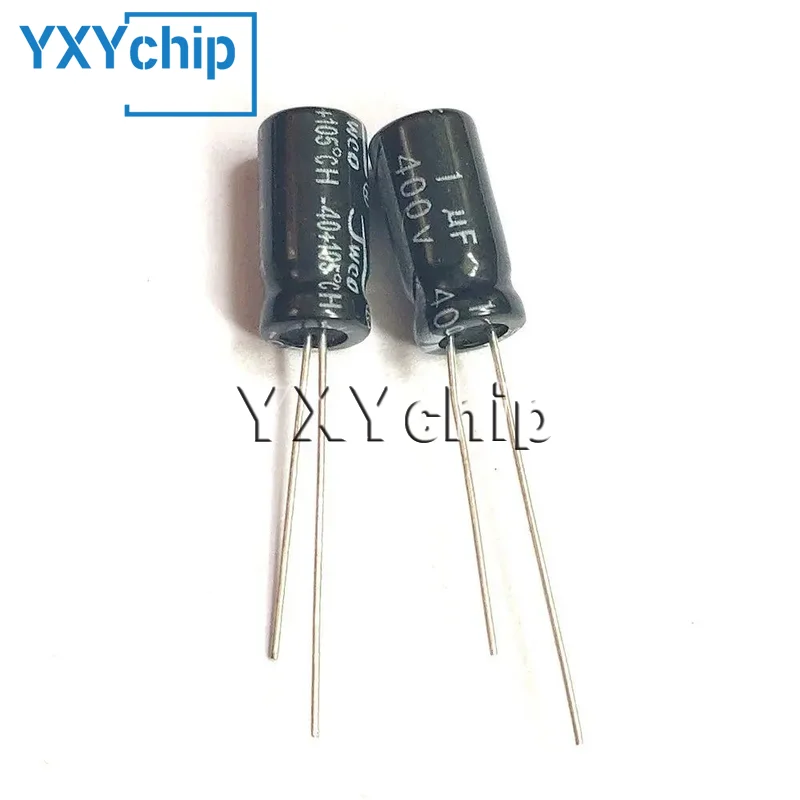 20pcs 400V 1uF 400VDC 1MFD Aluminum Electrolytic Capacitor 6*11mm Radial 1mf400v 1uf400v 400v1mf 400v1uf