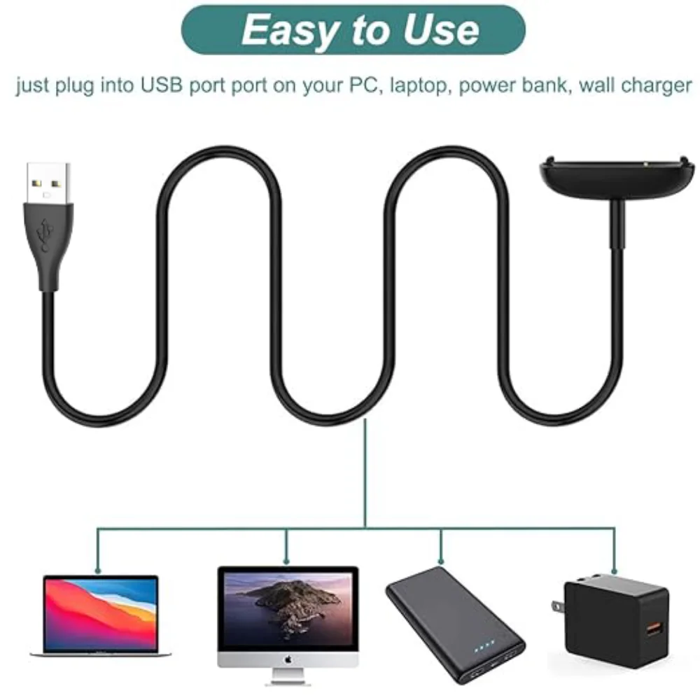 

For Fitbit Inspire 3 USB Smart Watch Charger Replacement Charger Cable 3.3ft/1m