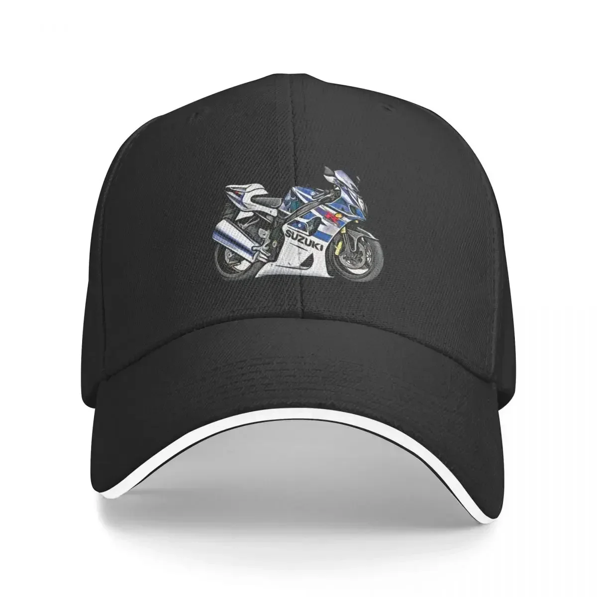 Cartoon Art of Gsxr1000 2004 Motorcycle Motorbike Illustration Baseball Cap party Hat Mens Caps Women's