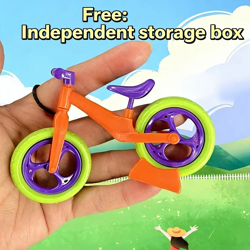 Plastics Assembled Balance Car Ornaments Toy Balance Car Assembled Radish Mini Bike Toy Radish Bike Sport Game