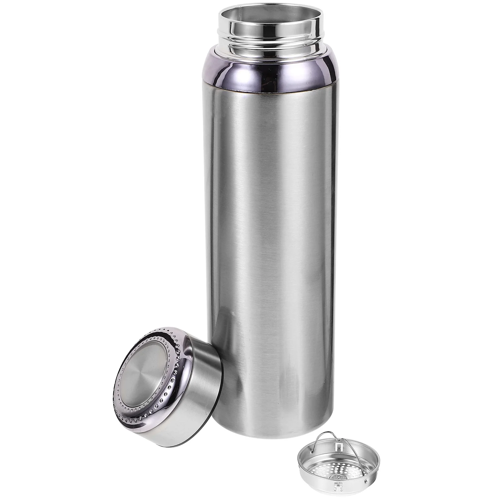 

Stainless Steel Vacuum Bottle Smooth Mouth Insulated Water Bottle Dustproof Lid Portable Outdoor Sports Water Flask