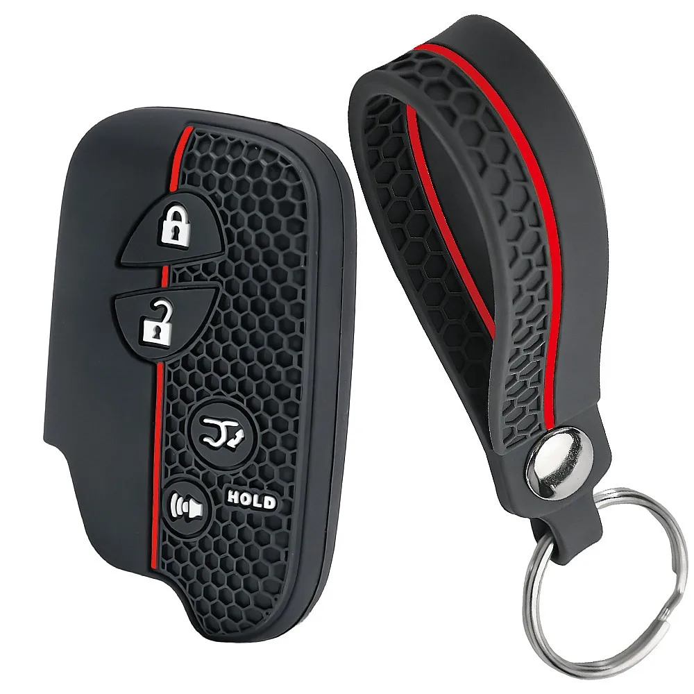 Silicone Key Fob Cover For Lexus IS250 CT200h GX460 GS300 Remote Key Shell Protector Keychain