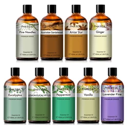 PHATOIL 1/2/3pcs 100ml Aromatherapy Essential Oil Lemon Eucalyptus Pine Needles Lavender Australian Sandalwood Aroma Oils