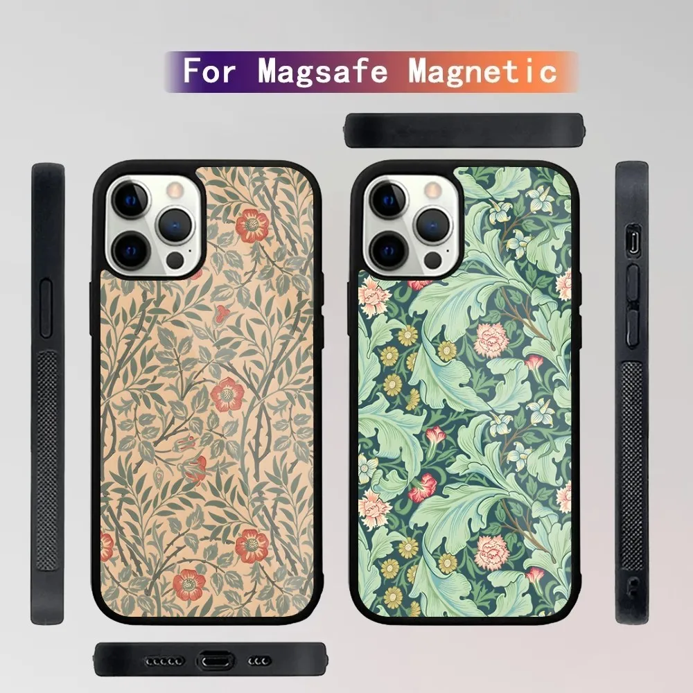 

William Morris Strawberry Thief Phone Case For iPhone 16,15,14,13,12,11,Plus,Pro,Max Mini Magsafe Magnetic Wireless Charging