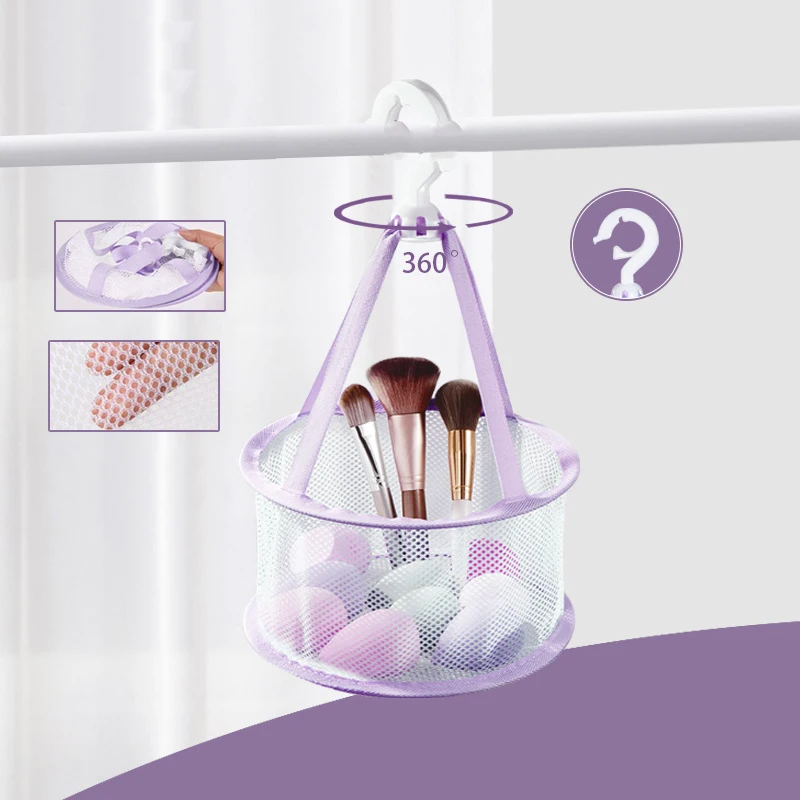 

Makeup Brush Storage Powder Puff Drying Bag Mesh Pocket Anti Deformation Mesh Basket Household Use Air Drying Bag