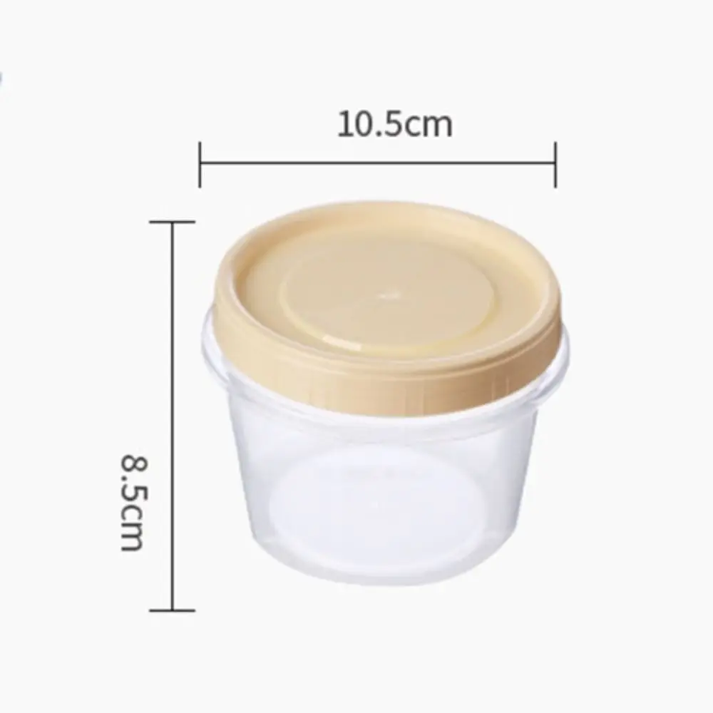 500ml Round Food Fresh Keeping Box Plastic Microwaveable Grains Storage Jar Sealed with Lids Food Storage Containers Cereal