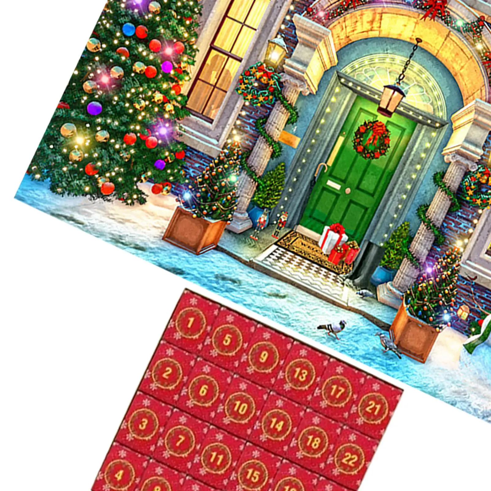 Adventskalender 2024 Kerstpuzzel 1008-delige puzzels Familiespel voor Thanksgiving voor kinderen Woondecoratie Kerstcadeau