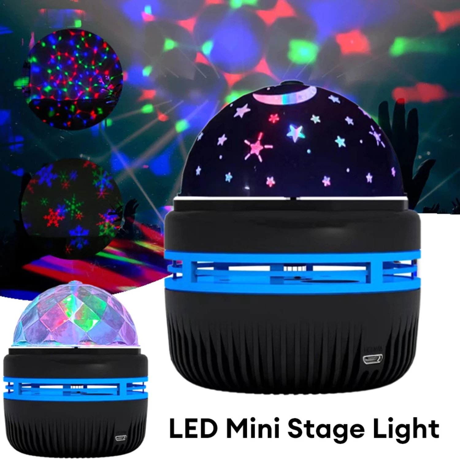 Projecteur de ciel étoilé rotatif coloré avec lumières LED RVB, boule magique, veilleuse, lampe de décoration pour une vibration, nouveau