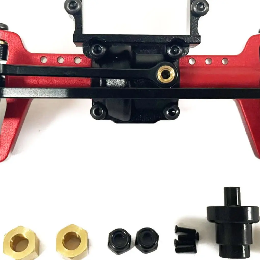 1pcs 1/24 As Roda Depan RC Upgrade Part Aluminium Alloy CNC As Roda Depan RC Untuk FMS FCX24 Suku Cadang Mobil RC Aksesoris Mobil RC Hitam