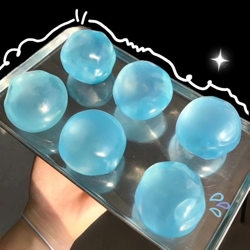 Juguetes Sensoriales Antiestrés de Mochi Plástico Blandito, Juguetes Sensoriales Transparentes de Aceite de Coco para Aliviar el Estrés en Adultos