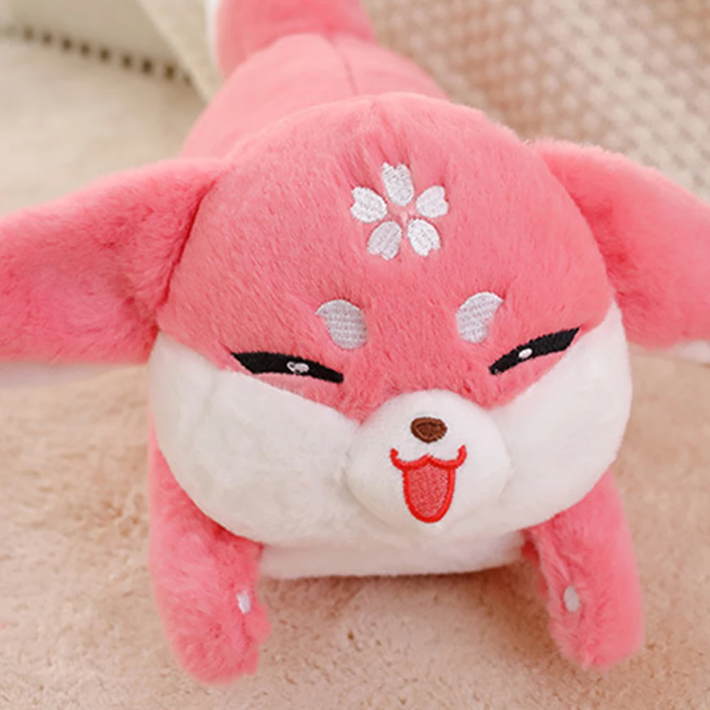 Genshin Impact Yae Miko Fox Dolls Anime Cosplay Cute Pink Yae Miko Fox 50cm Plush Toy Throw Pillows Home Decoration Kids Gifts