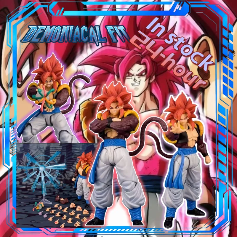 

New Demoniacal Fit SSJ4 Gogeta Action Figure Dragon Ball GT 3.0 Figures Super Saiyan 4 Gogeta Figurine SHF Collectible Model Toy