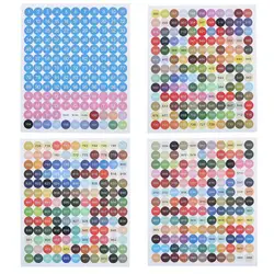 4PCS Colors Number Label Stickers for Diamond Painting Storage Box Mosaic Beads Organizer Stickers Storage Box Stitch Label Mark