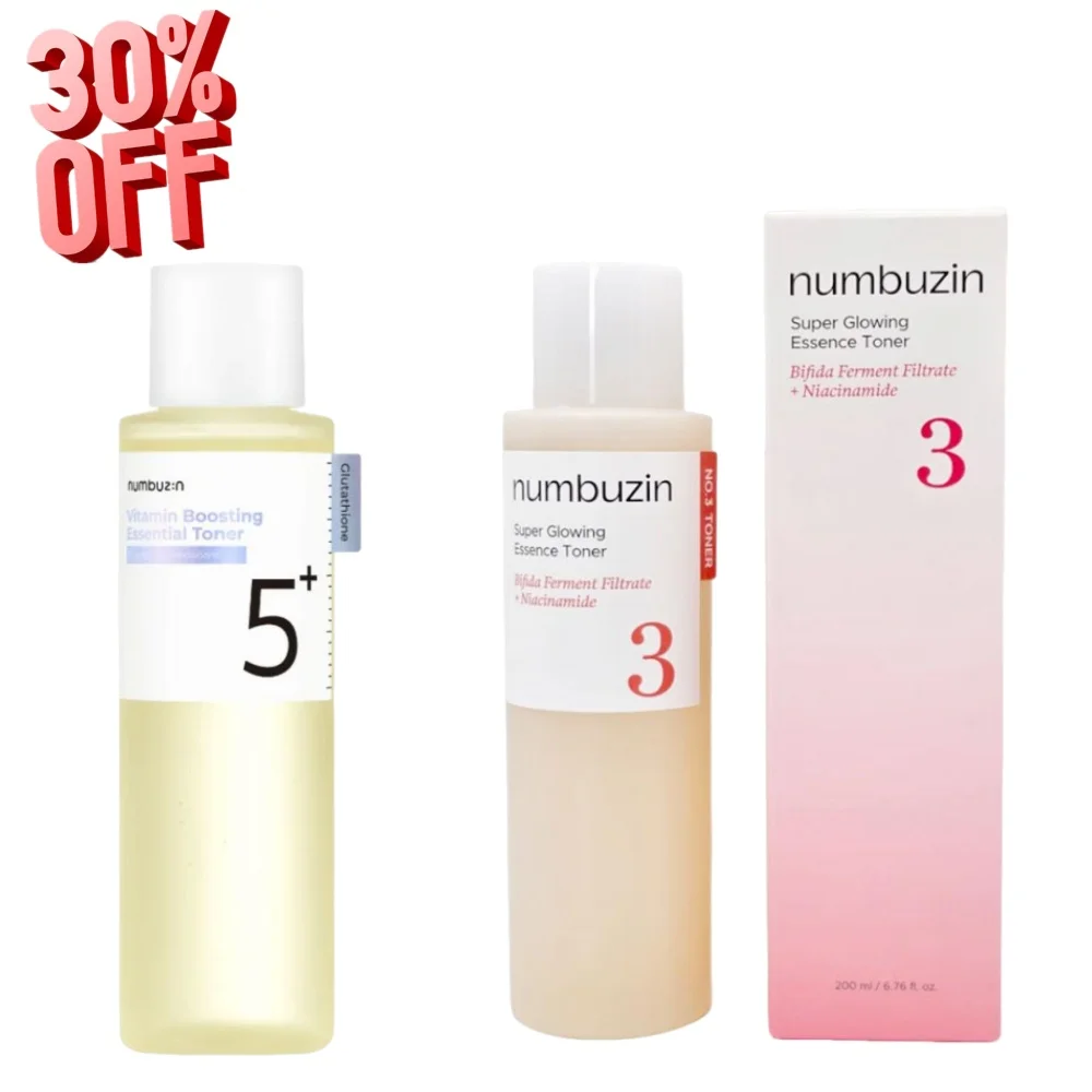 conjunto-de-tonicos-numbuzin-no3--no5-bifida-ferment-niacinamida-glutationa-tonicos-faciais-clareadores-hidratantes-e-suaves