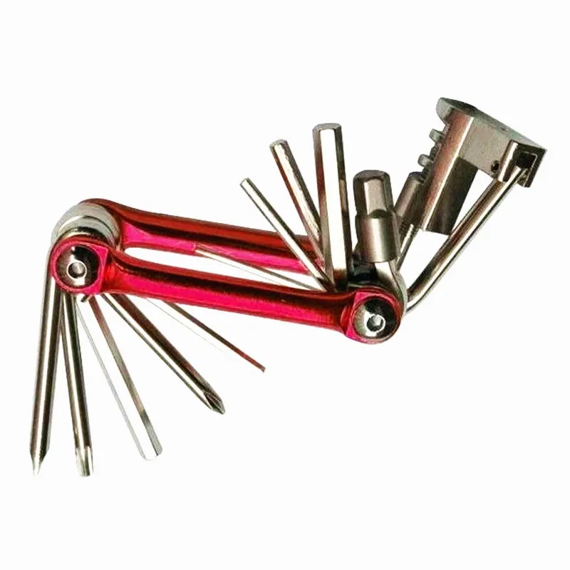 Q213 4 ألوان 11 في 1 متعددة الوظائف دراجة الطريق الجبلية أدوات الدراجة ملحقات الدراجة وجع سلسلة القاطع أداة إصلاح الدراجات