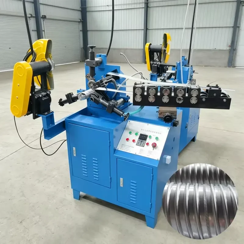 CE Certification Compact Structure Prestressed Corrugated Pipe Making Machine Double Lock Joint for Construction Engineering