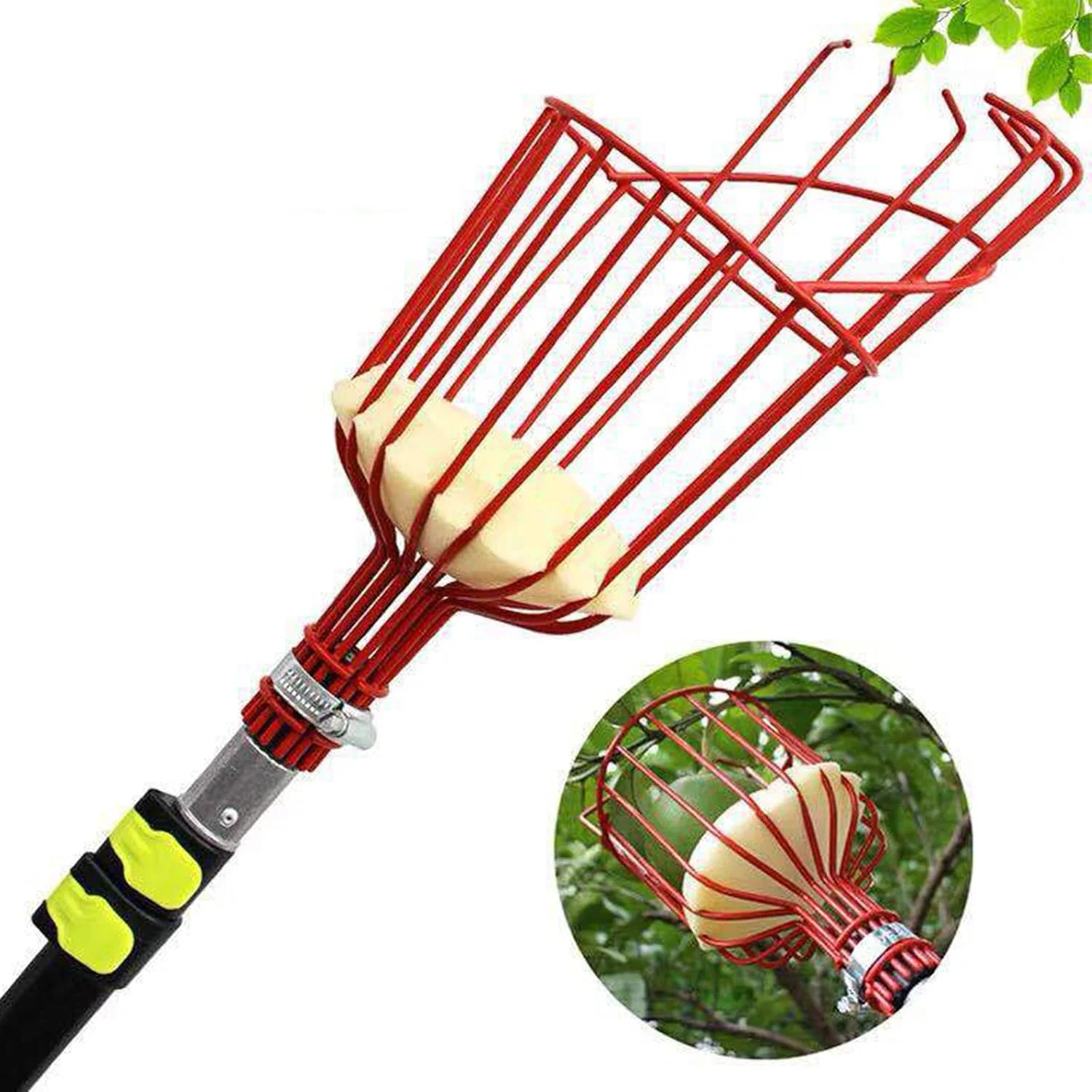 Metal Fruit Picker Telescopic Length Basket Picking For Head Catcher Farmhouse Garden Oranges Fruits Tool