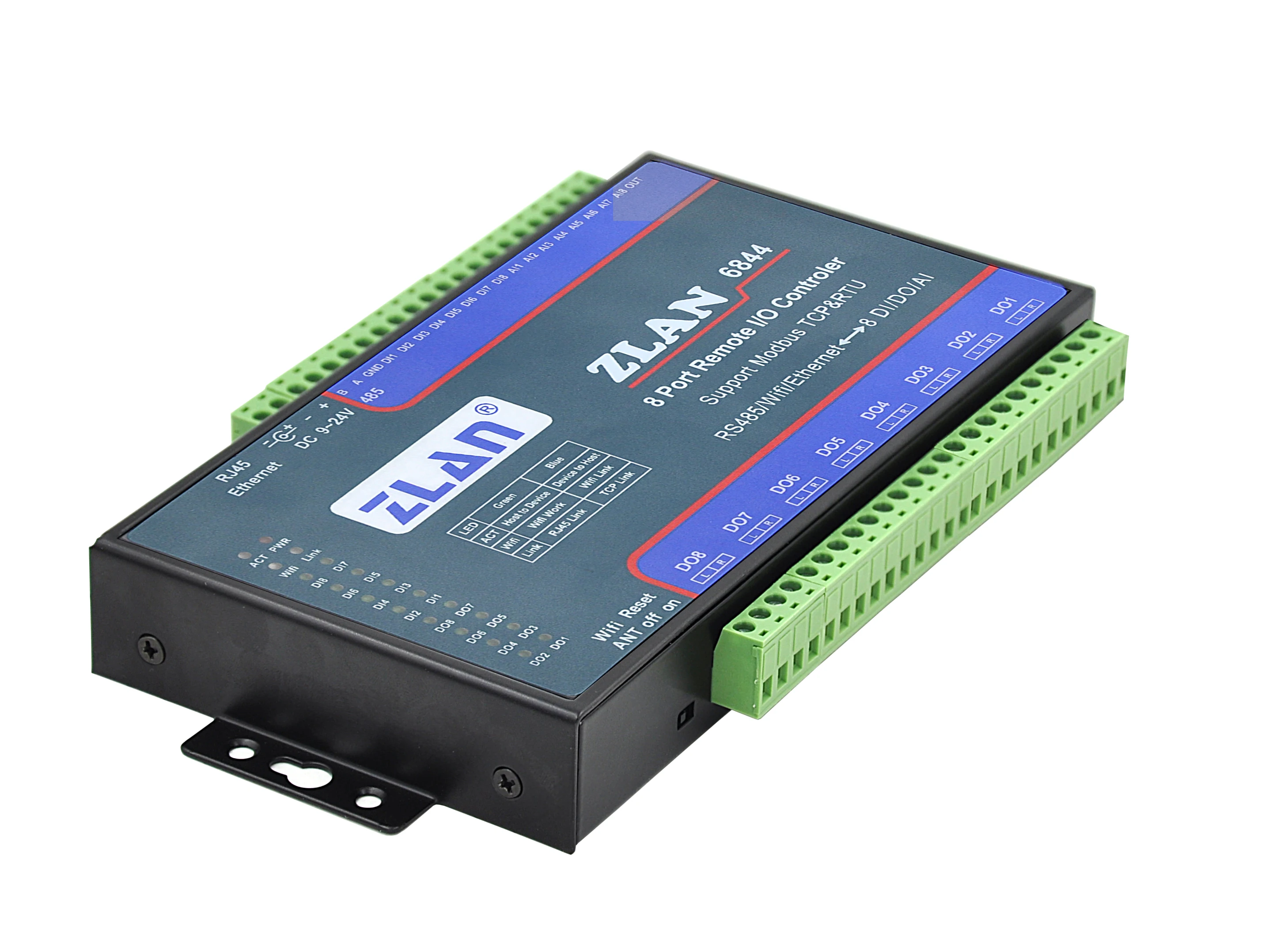 8 channels WIFI LAN Modbus TCP RTU module Remote module io control