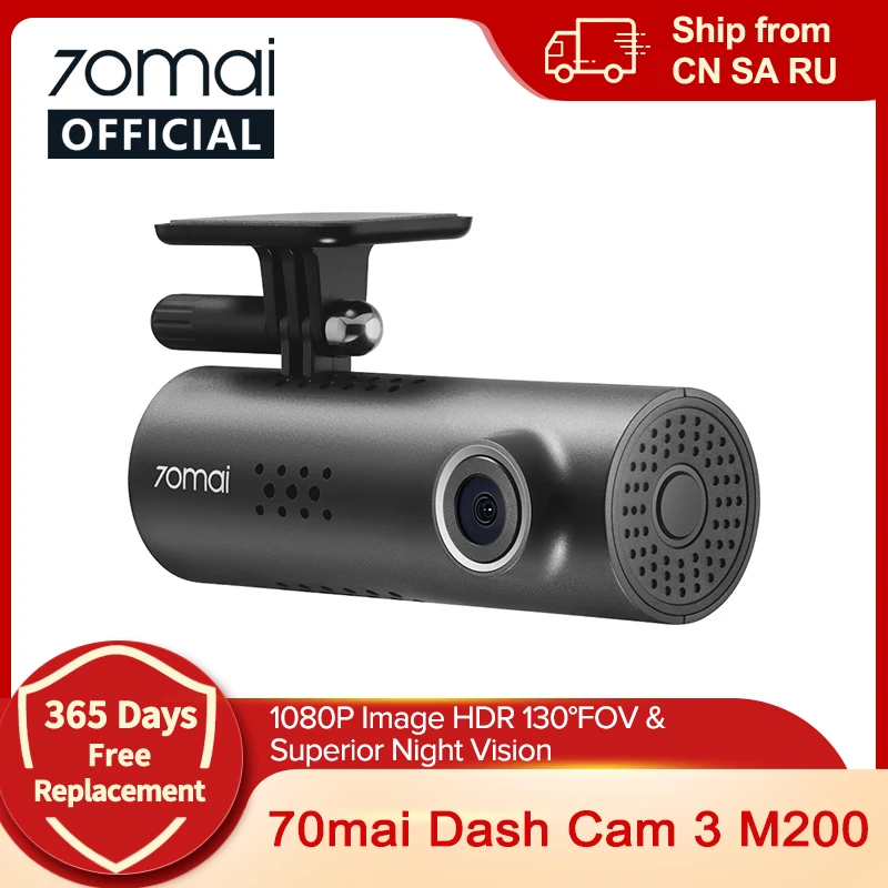 70mai Smart Dash Cam 3 M200 Voice Control 1080P 130FOV Wifi 70mai Car DVR Car Recorder Auto Recorder Wifi Parking Monitori