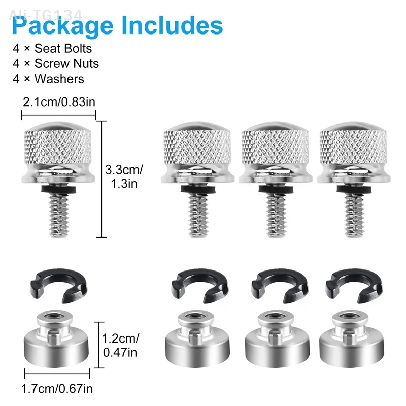

4x Quick Release Rear Fender Seat Bolt Nut Kit Motorcycle Mount Screws for Harley Sportster XL Softail FL Dyna Street Bob Road