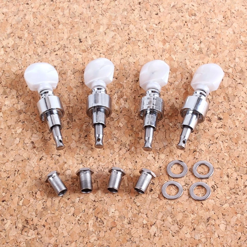 

4 Pcs Banjo Machine Head Metal Tuning Pegs Banjo Machine Head String Key Parts Accessories Guitar Instrument Hardware