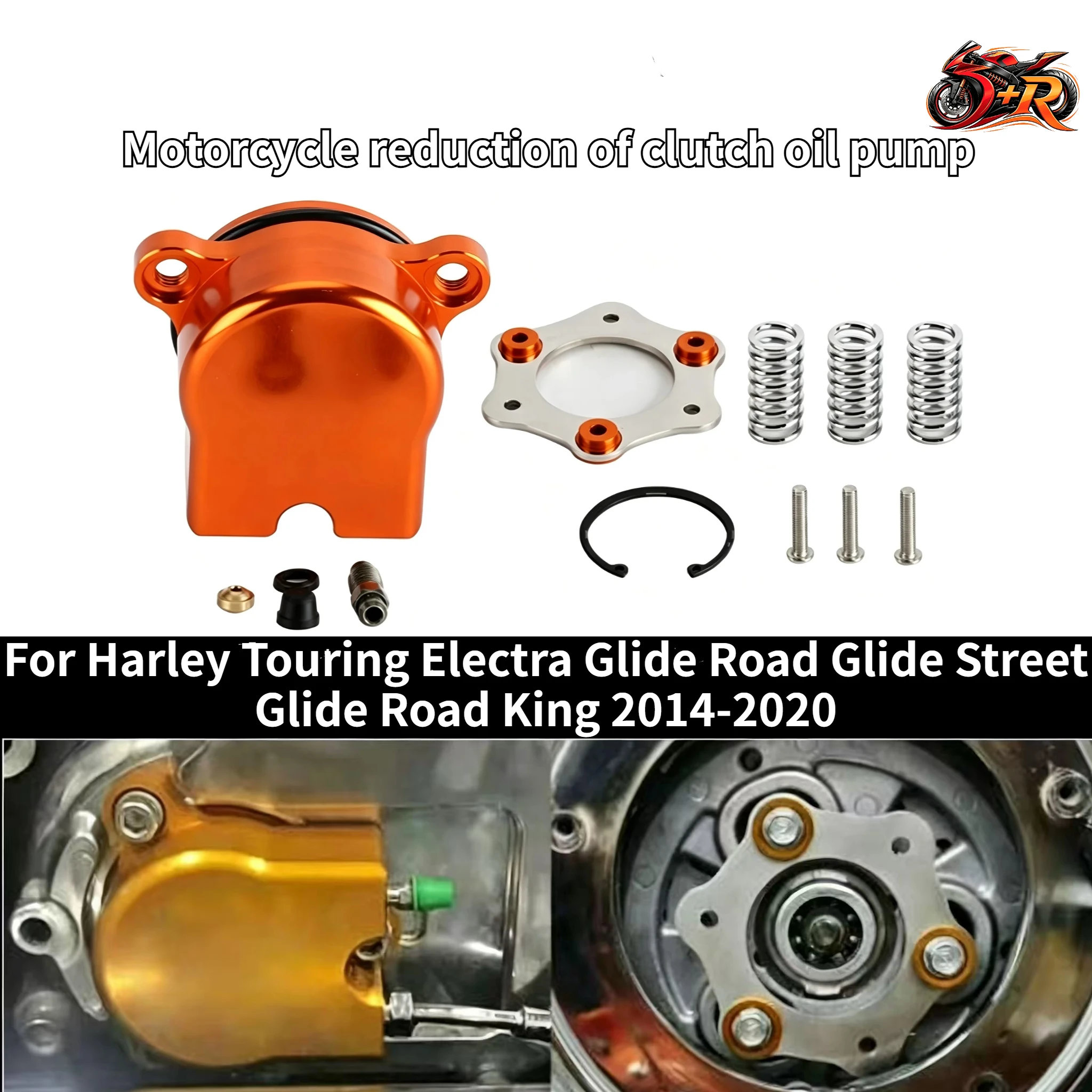 

For Harley Touring Electra Glide Road Glide Street Glide Road King 2014-2020 Motorcycle Effortless reduction of clutch oil pump