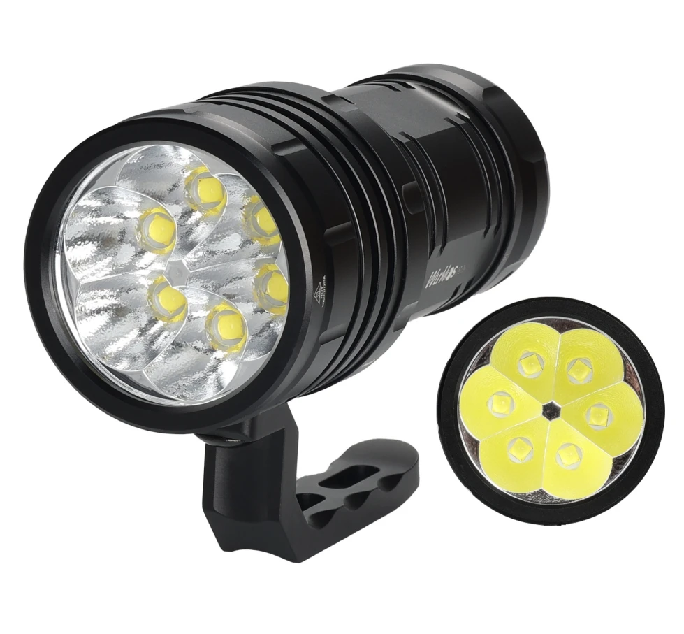 

DL06 15000LM Long Throwing Underwater Flashlight 3*21700 Battery Rechargeable Torch with Magnetic Control Switch