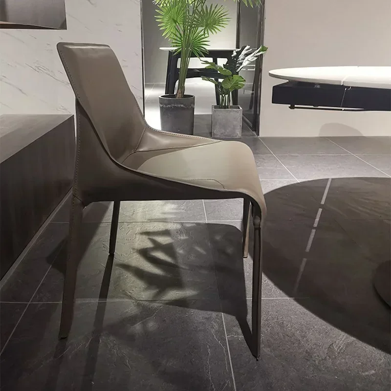 practical Rare Find Durable Cross-border Leather Lounge Chair Comfortable Nordic Mobile Stools Design Office Furnitures Simple B