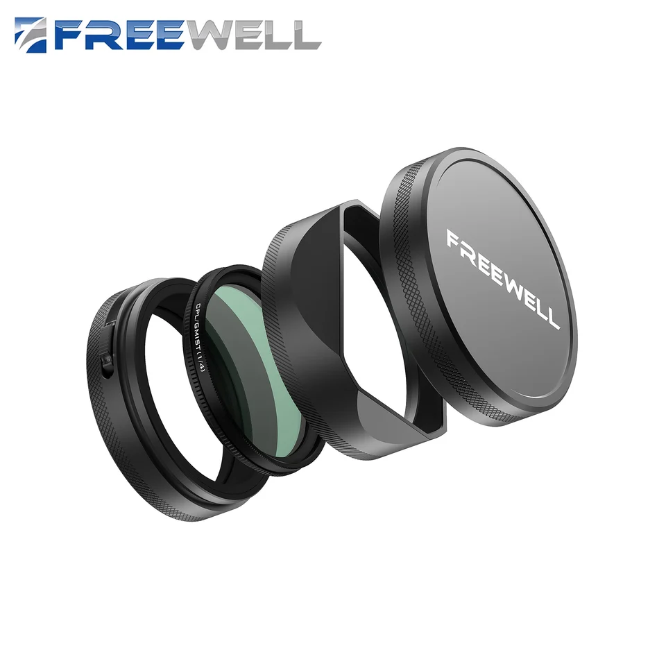 Kit Filtro CPL/GMIST Con Paraluce Per Fujifilm X100VI, X100V, X100F, X100T, X100S, Alluminio E Protezione