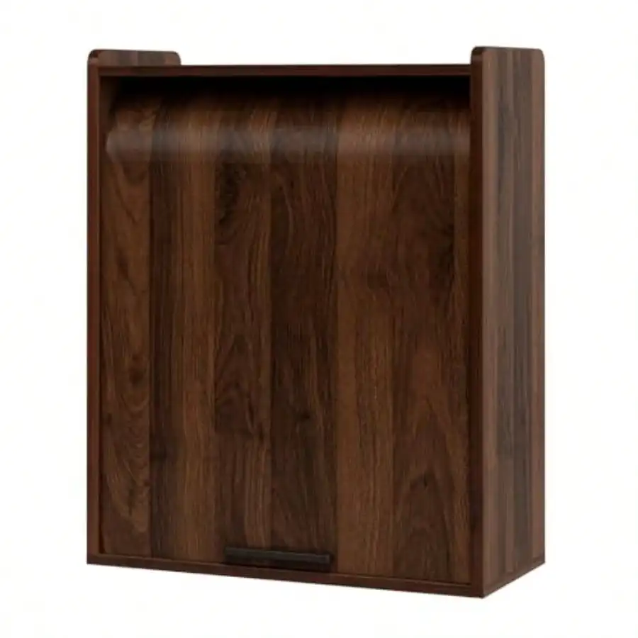 

Навесной шкаф для ванной Peiyua с выдвижной дверцей и 3 полками, для хранения над унитазом, цвет орех