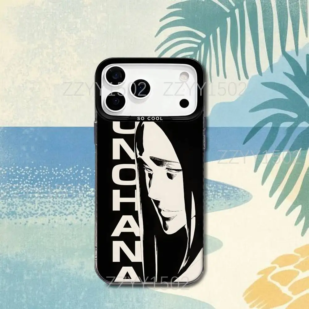 우노하나 레츠 블리치S 아이폰 17,16,15,14,13,12,X,8,Pro,Max,Plus,SE4,Air,Mini용 HD 블랙 IMD 무광 폰 케이스