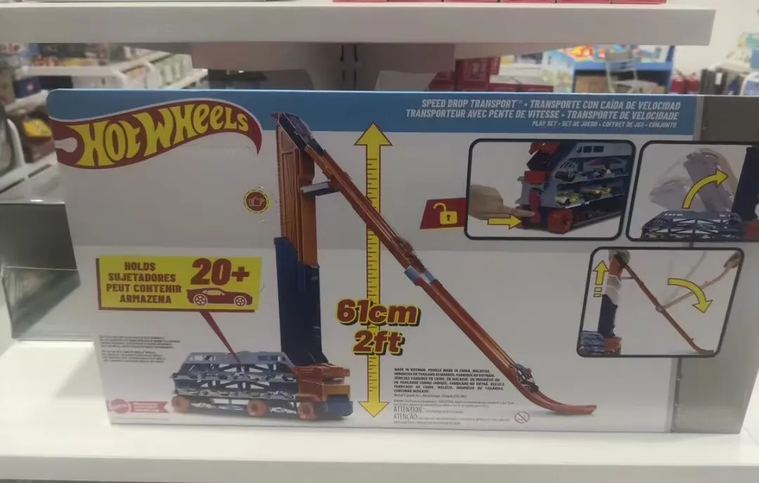 Oryginalne zabawki Hot Wheels na kółkach, szybkiej poruszające się pojazdy transportowe, możliwość przechowywania i montażu, model samochodu HDY92, prezenty dla chłopców, dostępne od ręki.