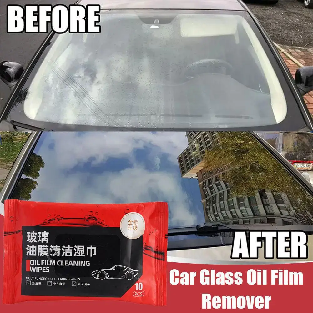 Car Glass Oil Film Removal Wipes Windshield Glass Cleaner Car Glass Cleaner Wipes Compact Portable Dusting Wipes for Cars O1R4