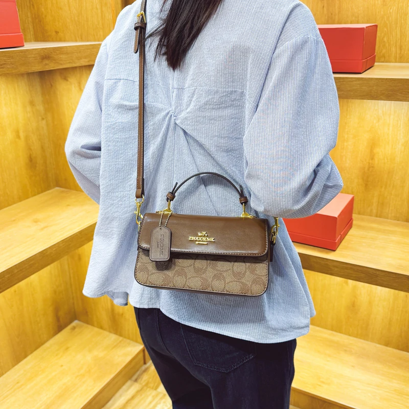 

Elegant Women Leather Handbag Luxury Crossbody Bag High End Shoulder Tote Vintage Designer Inspired