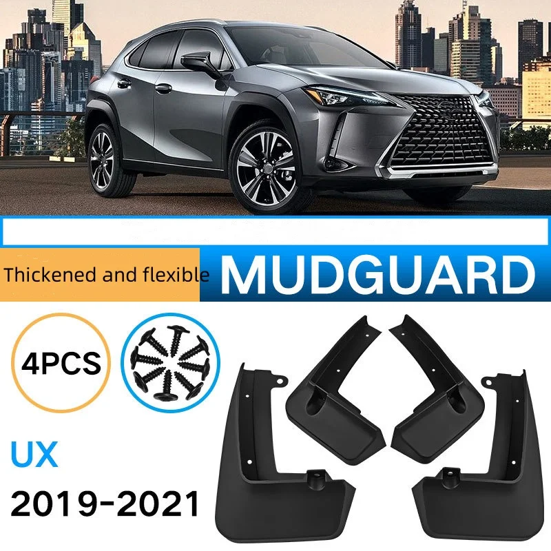 

4 шт., утолщенные и гибкие передние и задние брызговики для Lexus UX 2019-2021