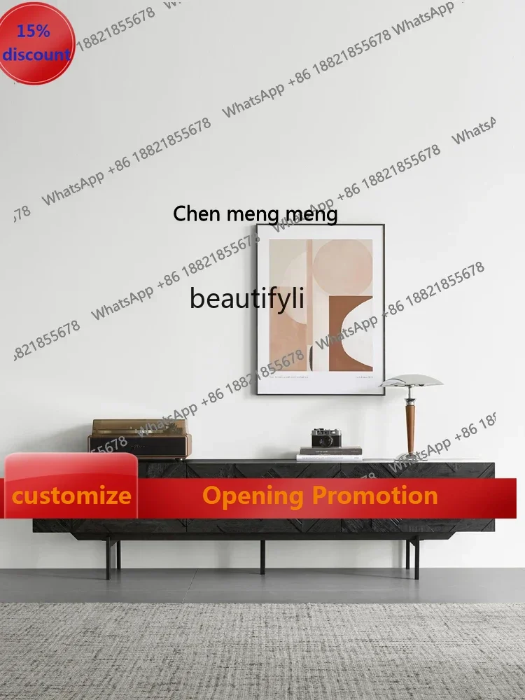 

B7304 ss Nordic Solid Wood TV Stand Simple Modern Living Room Small Apartment Mosaic Audiovisual Cabinet