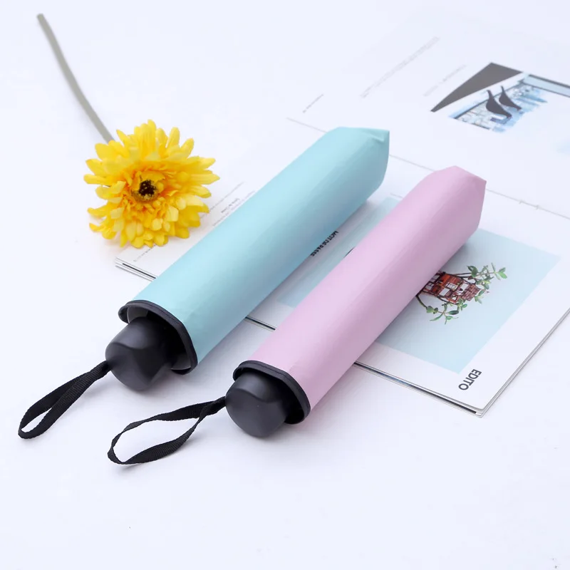 Blooming umbrella in case of water, vinyl sunscreen, sunshade, ruffled umbrella, three-fold manual folding business